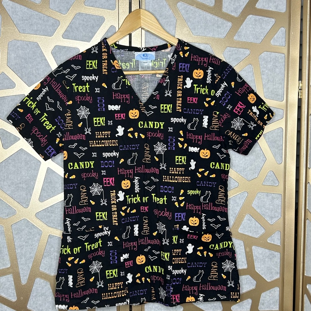 SB SCRUBS HALLOWEEN PRINT WITH POCKETS